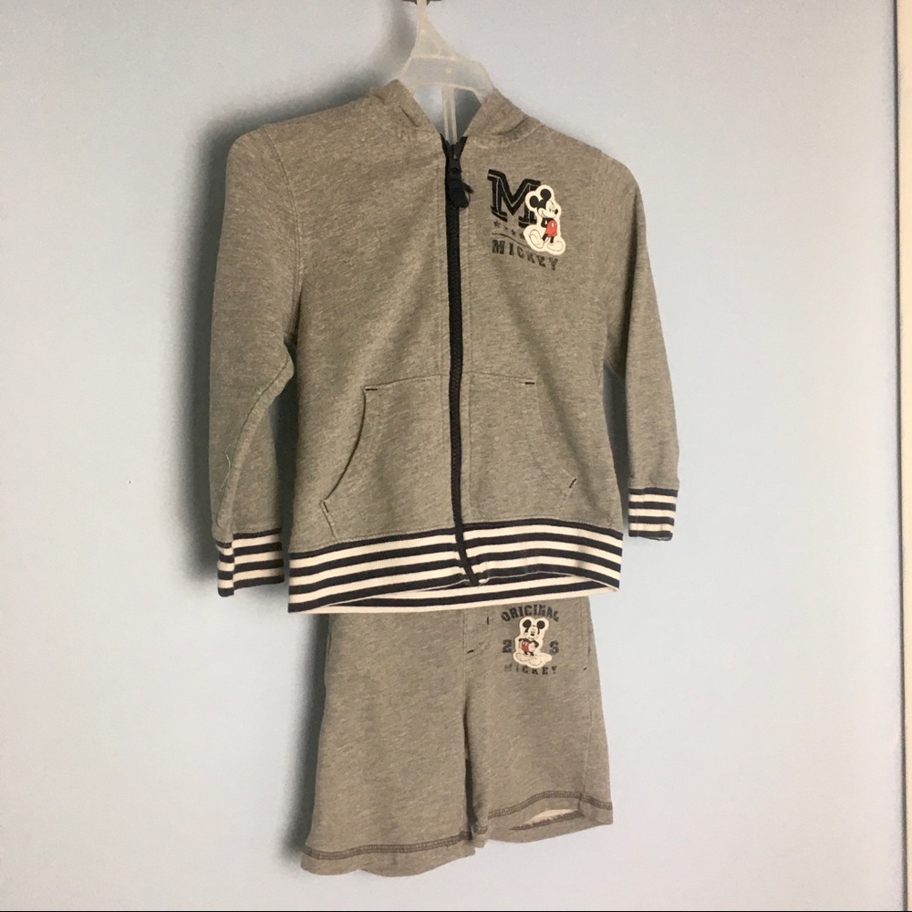 Disney Mickey Mouse jacket shorts set matching
